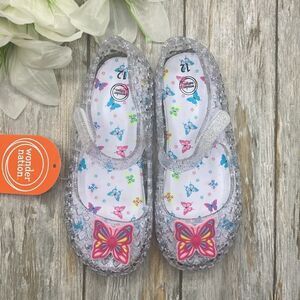 Toddler Girls Butterfly Jelly Flat Sandal Shoes Size 12